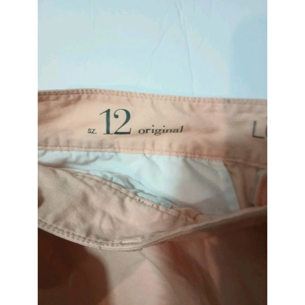 Ann Taylor LOFT Pale Pink Women's Chino Shorts Size 12 100% Cotton 4 Inch